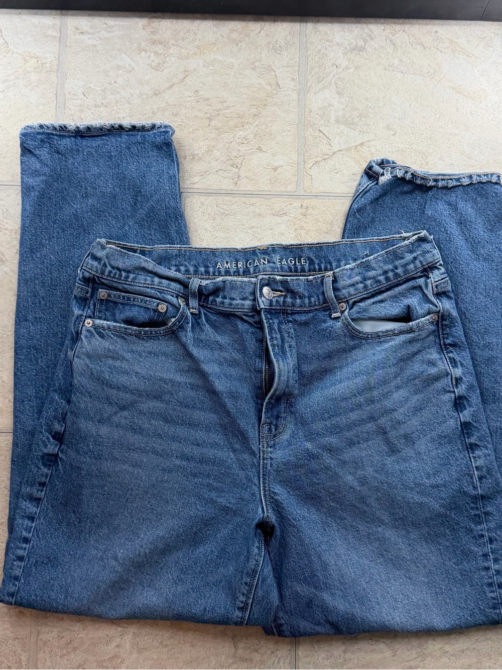 American Eagle Outfitters Straight Leg Medium Blue Jeans